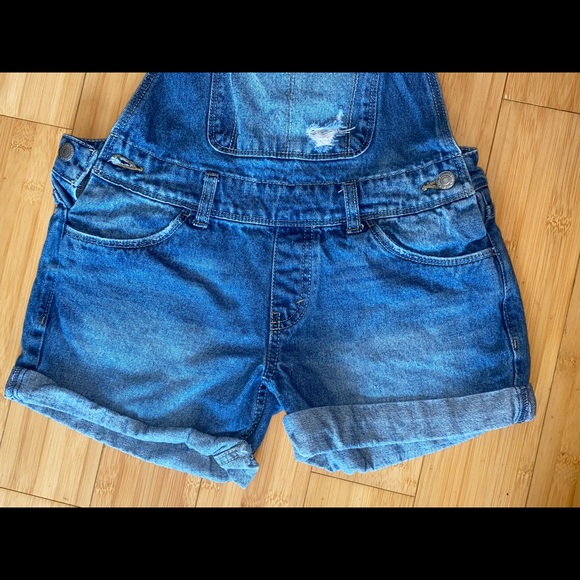 Levi’s Shortall Overall Jean Shorts Size 14 - Picture 6 of 11